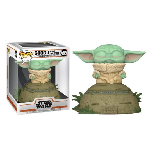 Confezione originale Funko con loghi Star Wars Grogu using the force colori verde marrone grigio