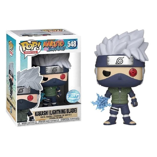 Confezione originale Funko con loghi Naruto Shippuden Kakashi (Lightning Blade) colori grigio blu verde