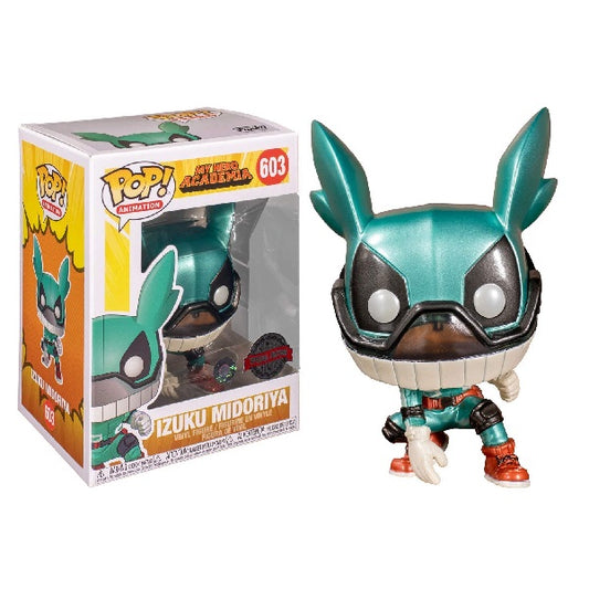 Confezione originale Funko con loghi My Hero Academia Izuku Midoriya colori verde nero bianco