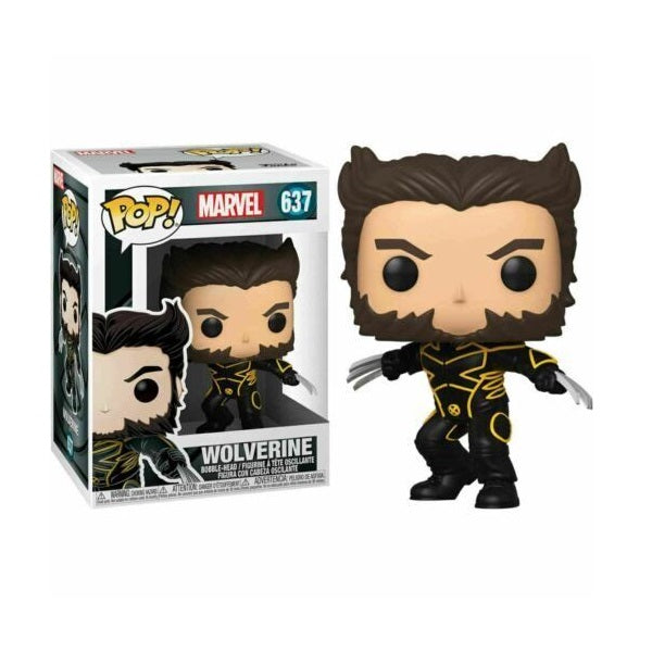 Confezione originale Funko con loghi Marvel Wolverine colori marrone nero giallo