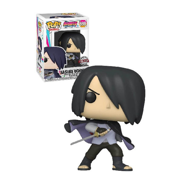 Confezione originale Funko con loghi Boruto Naruto Next Generation Sasuke Uchiha colori viola nero grigio