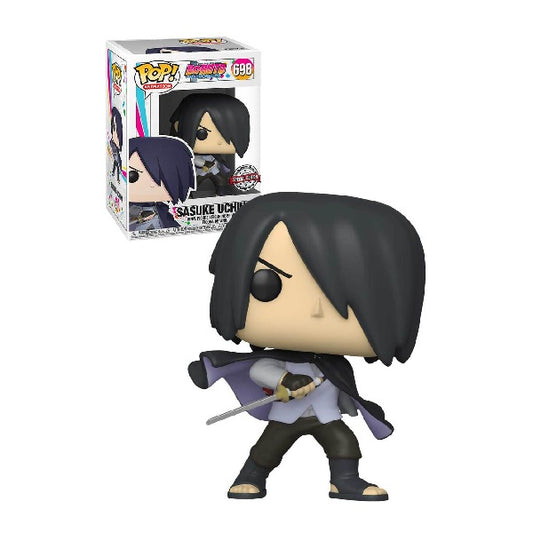 Confezione originale Funko con loghi Boruto Naruto Next Generation Sasuke Uchiha colori viola nero grigio