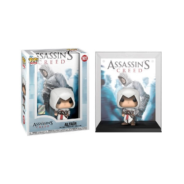 Confezione originale Funko con loghi Assassin's Creed Altair colori azzurro bianco nero rosso