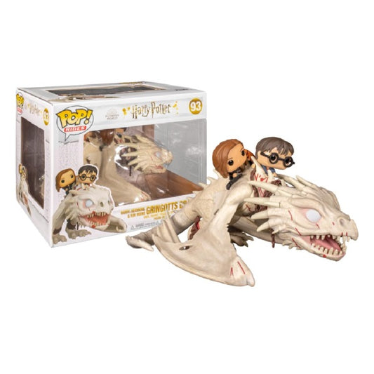 Confezione originale Funko con loghi Harry Potter Ukrainian Ironbelly With Harry Ron and Hermione colori marrone grigio bianco