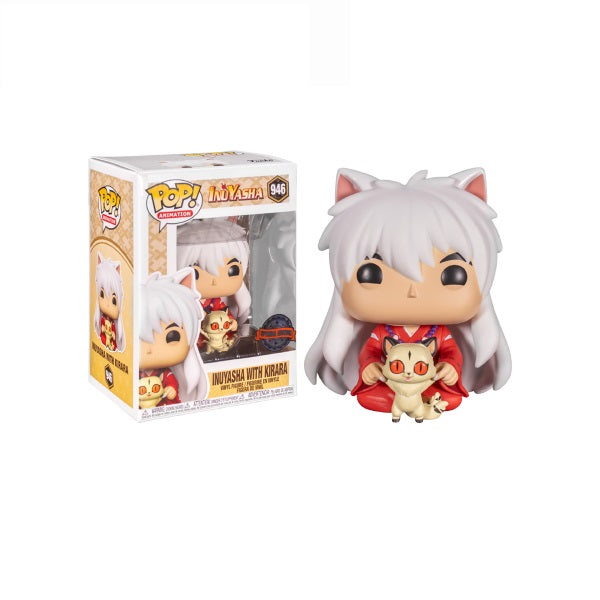 Confezione originale Funko con loghi Inuyasha With Kirara colori bianco rosso beige