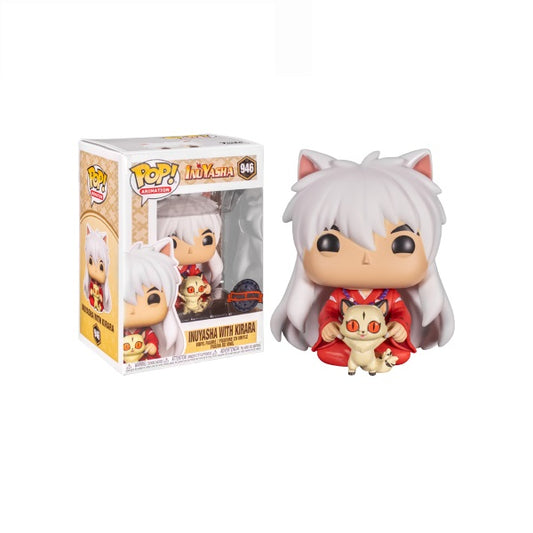 Confezione originale Funko con loghi Inuyasha With Kirara colori bianco rosso beige