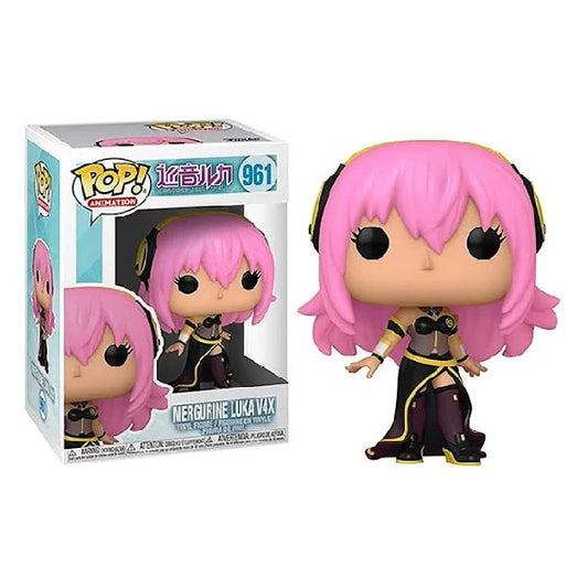 Confezione originale Funko con loghi Megurine Luka V4X colori rosa nero viola