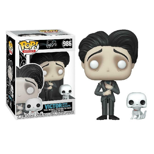 Confezione originale Funko con loghi The Corpse Bride Victor With Scraps colori nero bianco grigio