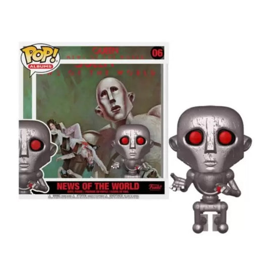 Confezione originale Funko con loghi News Of The World Queen colori verde grigio rosso
