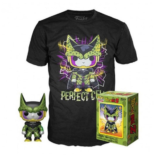 Confezione originale Funko con loghi Dragon Ball Z Perfect Cell T-shirt Bundle colori nero verde viola