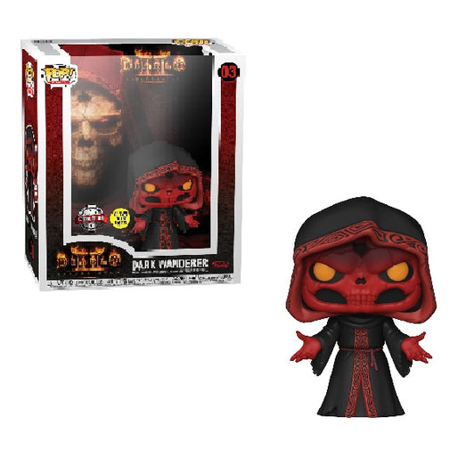 Confezione originale Funko con loghi Diablo Ii Resurrected Dark Wanderer Glows In The Dark colori nero rosso giallo