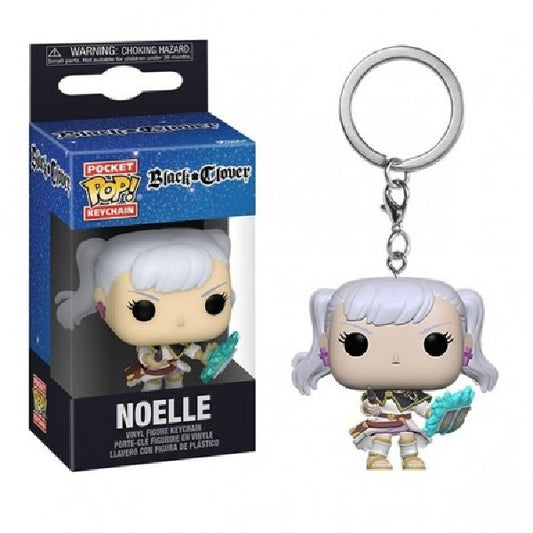 Confezione originale Funko con loghi Black Clover Keychain Noelle colori bianco azzurro nero