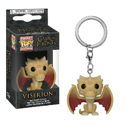 Confezione originale Funko con loghi Keychain Game Of Thrones Viserion colori marrone rosso nero