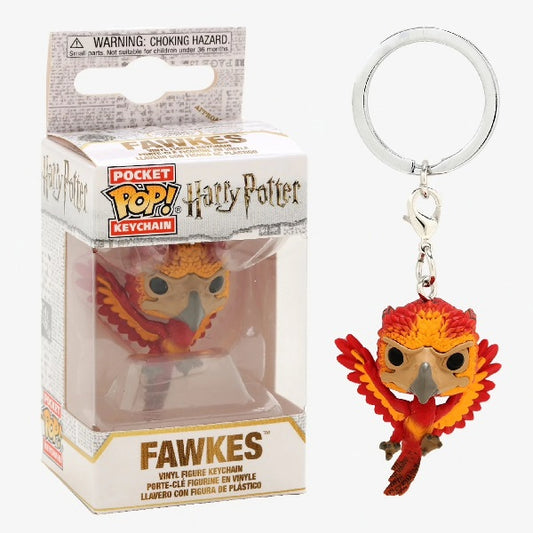Confezione originale Funko con loghi Keychain Harry Potter Fawkes colori giallo rosso nero