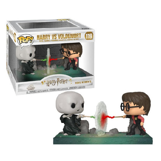 Confezione originale Funko con loghi Movie Moments Harry Potter Harry Vs Voldemort colori nero bianco rosso verde