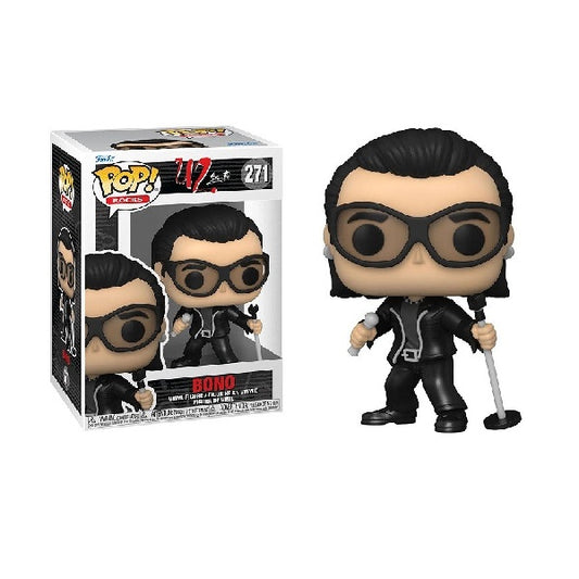 Confezione originale Funko con loghi U2 Zoo Tv Bono colori nero grigio rosa