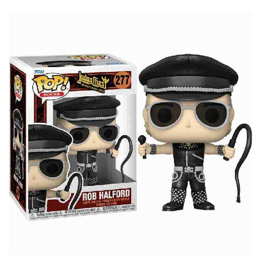Confezione originale Funko con loghi Judas Priest Rob Halford colori nero grigio rosa