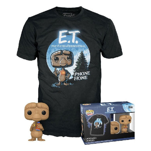 Confezione originale Funko con loghi Tees E.T. The Extra Terresrial colori marrone azzurro nero