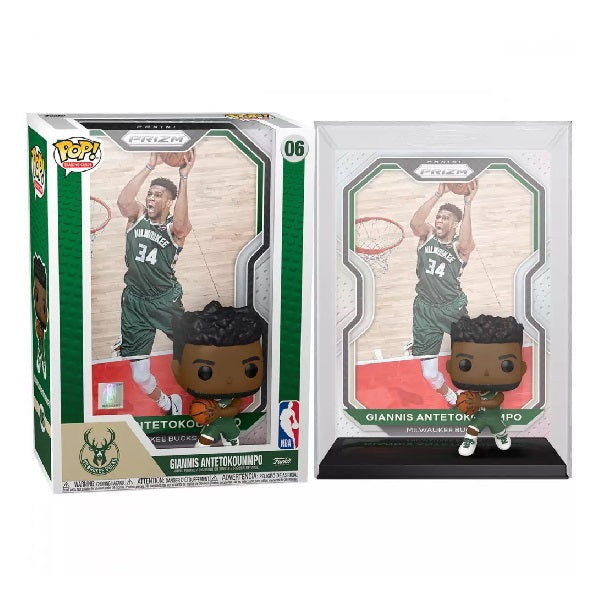 Confezione originale Funko con loghi Trading Cards NBA Giannis Antetokounmpo colori verde arancione nero