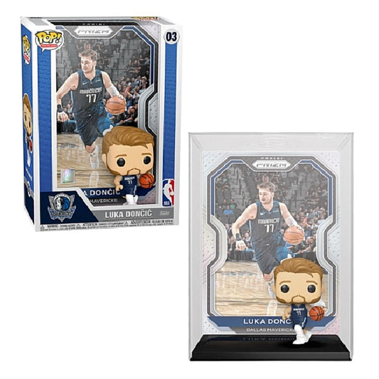 Confezione originale Funko con loghi Trading Cards NBA Luka Doncic colori blu nero arancione