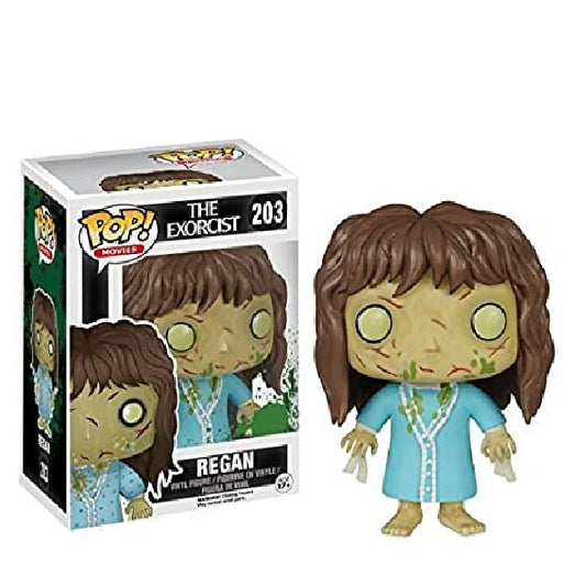Confezione originale Funko con loghi The exorcist Regan colori bianco marrone azzurro