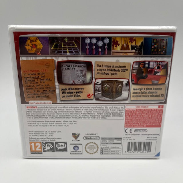 James Noir's Hollywood Crimes 3D Nintendo 3DS Pal-Ita (NUOVO)