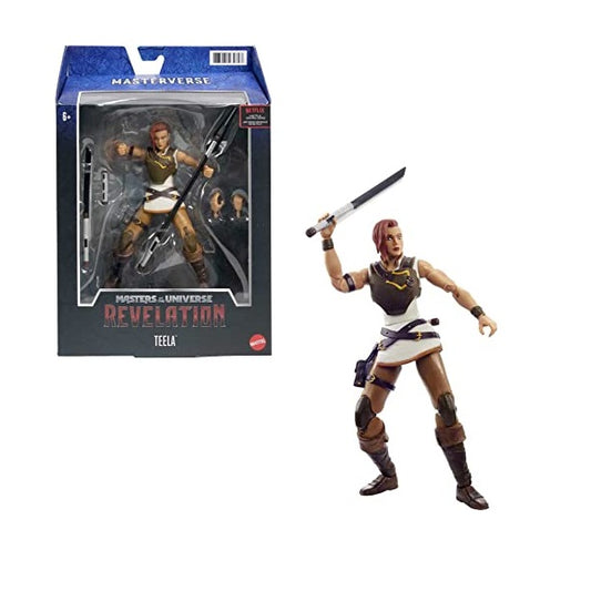 Confezione originale Mattel con loghi Masterverse Masters Of The Universe Revelation Teela colori bianco marrone rosa