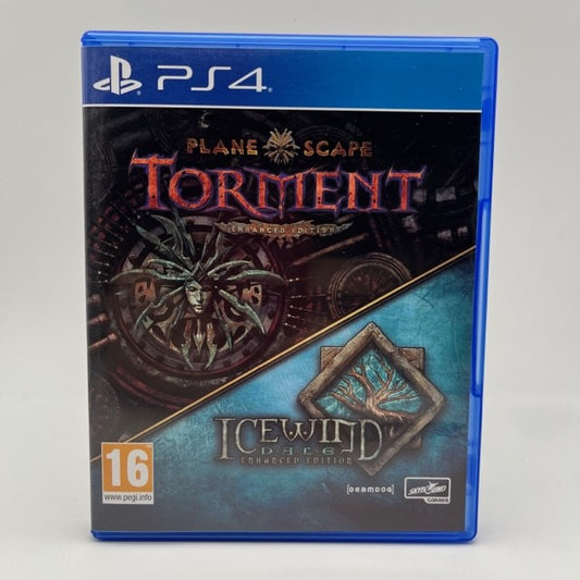 loghi dei rispettivi giochi del dual pack su sfondi nero e azzurro