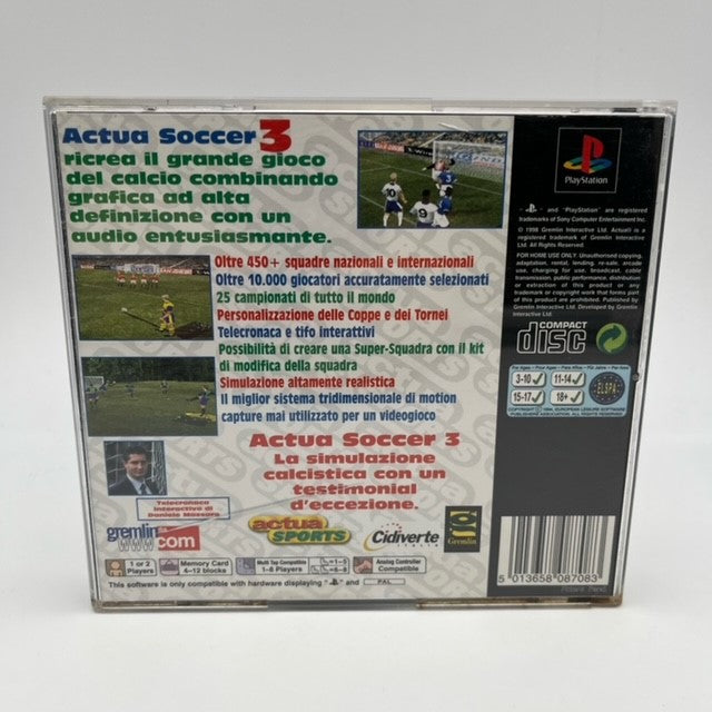Actua Soccer 3 Sony Playstation 1 Pal Ita (USATO)