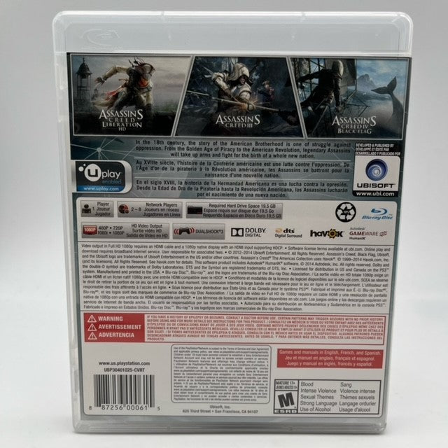 Assassin's Creed The Americas Collection Sony Playstation 3 Ntsc Usa (USATO)