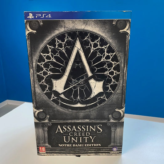 Assassin's Creed Unity Notre Dame Edition PS4 Playstation 4 PAL Multi, rosone chiesa di notre dame con simbolo di assassin's creed nel mezzo