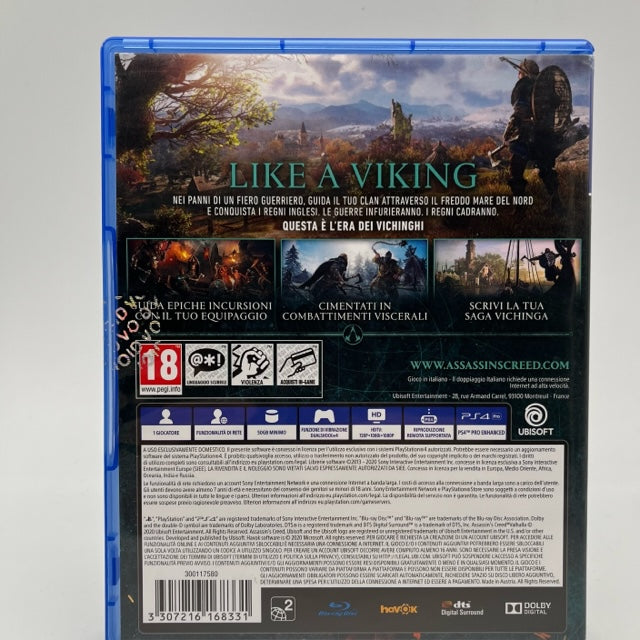 Assassin's Creed Valhalla PS4 Playstation 4 Pal Ita (USATO)
