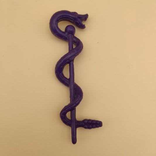 bastone con serpente viola, tung lashor, masters of the universe, motu ,mattel