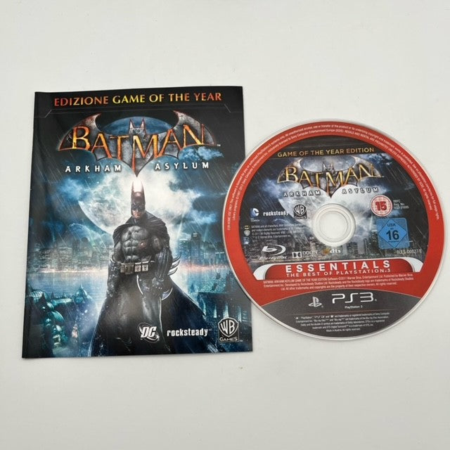 Batman Arkham Asylum Game Of The Year Edition Essentials Sony Playstation 3 Pal Ita (USATO)