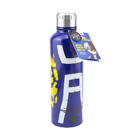 borraccia in metallo con grafica blu My Hero Academia Todoroki