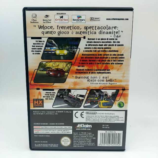 Burnout Nintendo Gamecube Acclaim Pal Ita (USATO)
