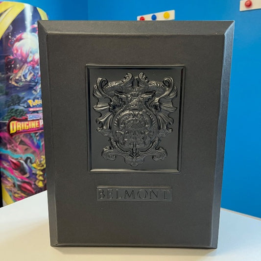 Castlevania Lord Of Shadows 2 Dracula's Tomb Edition Collector's Edition, scatola a forma di tomba con scritta belmont ed effige