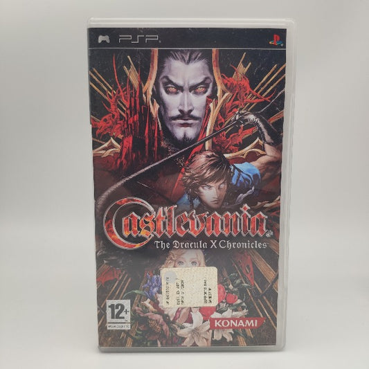 Castlevania The Dracula X Chronicles PSP Sony Playstation Portable Pal Ita, scritta rossa, richter , maria e dracula in copertina, castello di dracula in nero e rosso
