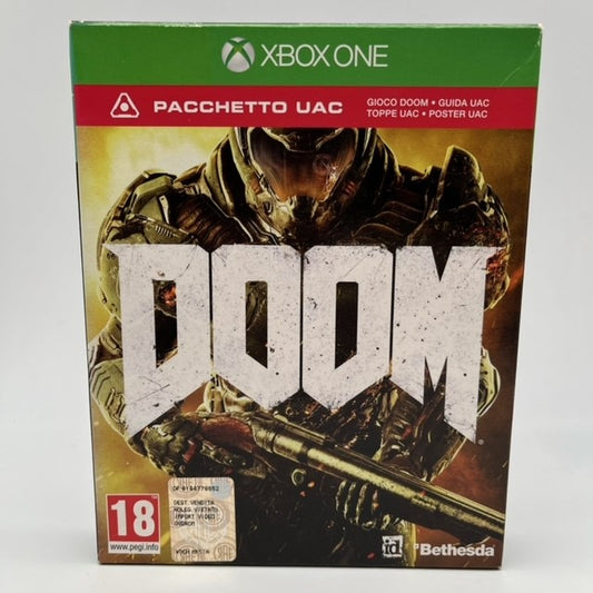 soldato in tuta pesante futuristica con fucile a pompa su sfondo giallo