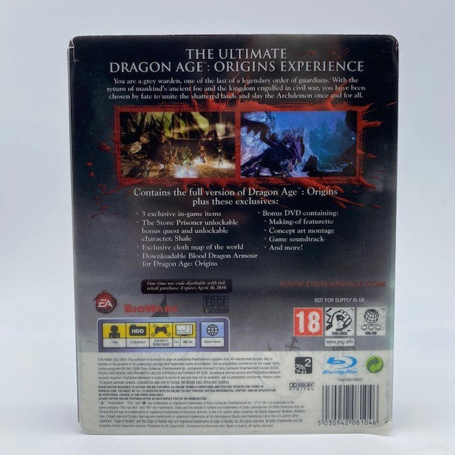 Dragon Age Origins Collector's Edition Sony Playstation 3 Pal Multi (USATO)