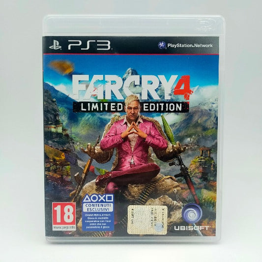 Far Cry 4 Limited Edition PS3 Playstation 3 Ubisoft Pal Ita, pagan min seduto con armi al suo fianco, vette himalaya in sfondo