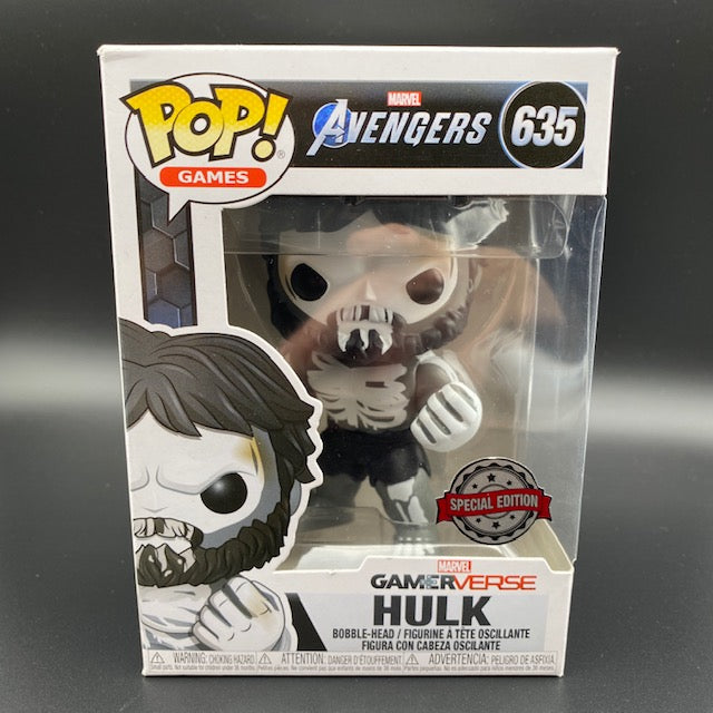 Statuina confezionata Funko Pop! del personaggio Hulk dal film Avengers, versione GamerVerse Special Edition.