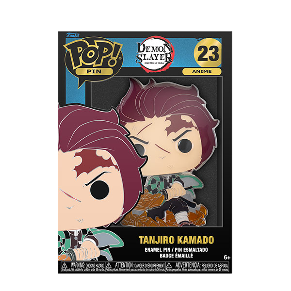 Figure PIN di Tanjiro Kamado, tratta da Demon Slayer. Altezza 9 cm. Materiale: Metallo.
