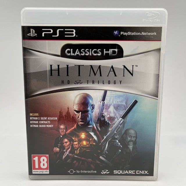 Hitman HD Trilogy PS3 Playstation 3 PAL ITA, agente 47 con pistole ed altri personaggi della serie in copertina