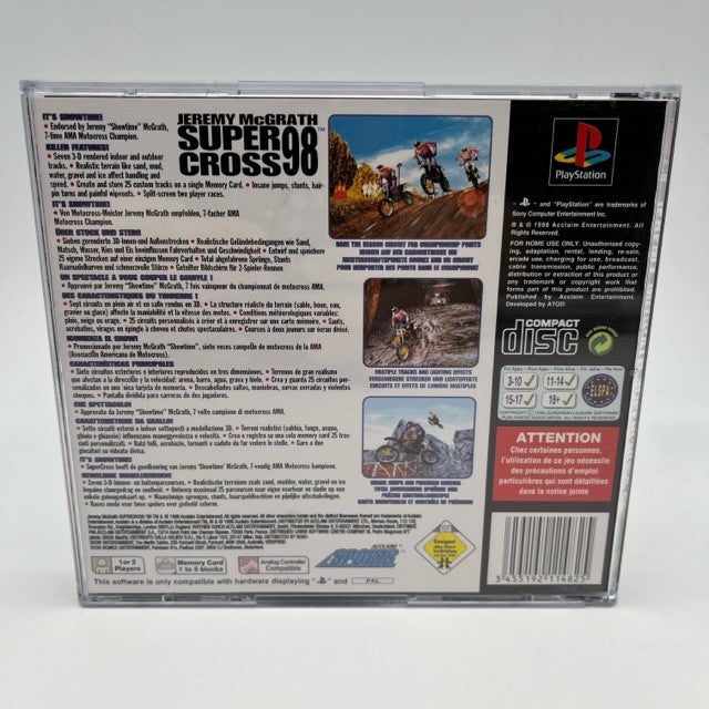 Jeremy Mcgrath Super Cross 98 Sony Playstation 1 Pal Multi (USATO)