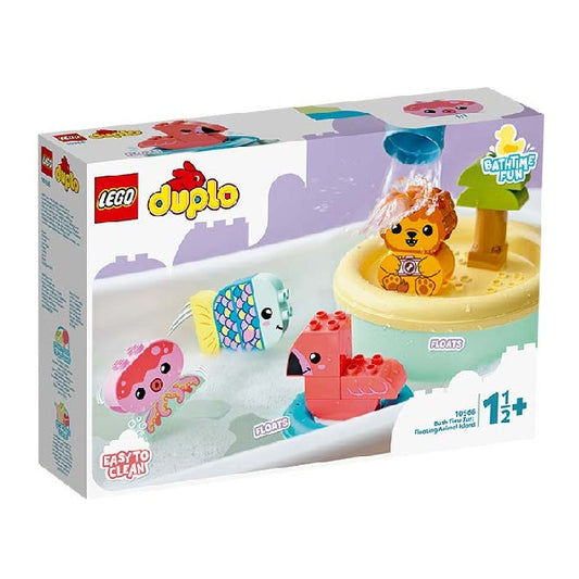 Confezione originale Lego con loghi Duplo isola animali galleggiante colori giallo azzurro rosa