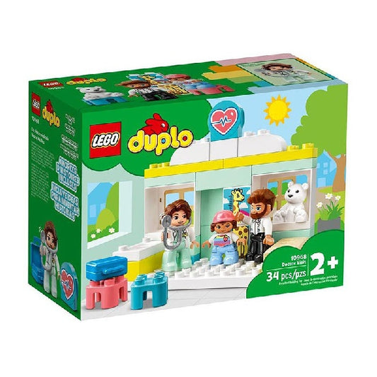 Confezione originale Lego con loghi Duplo town visita dal dottore colori verde bianco azzurro