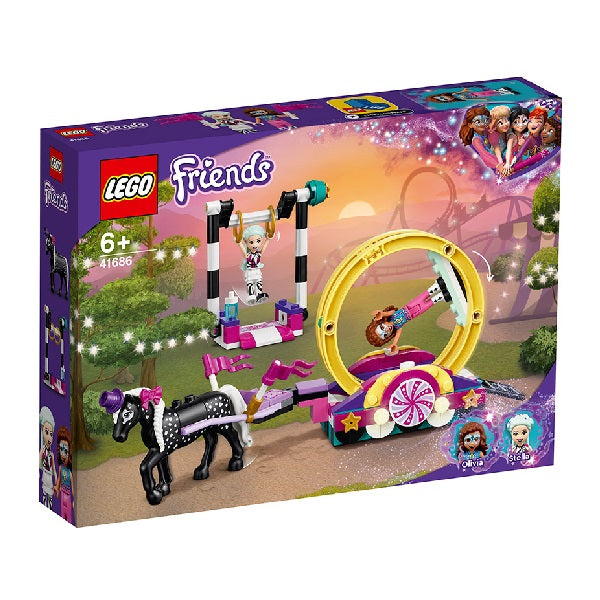 Confezione originale Lego con loghi friends acrobazie magiche colori viola nero giallo verde