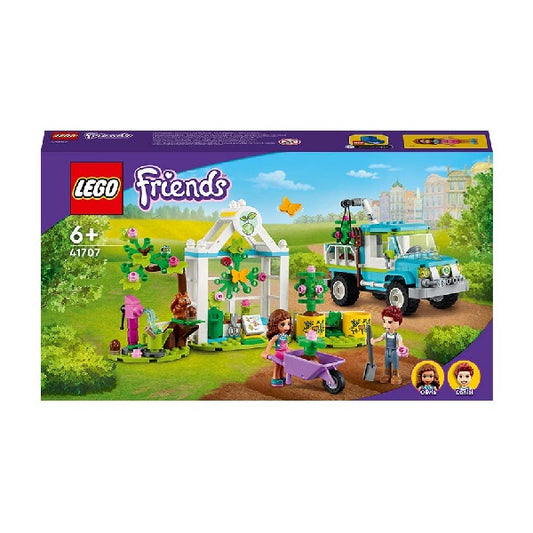 Confezione originale Lego con loghi friends veicolo pianta alberi colori verde bianco azzurro viola