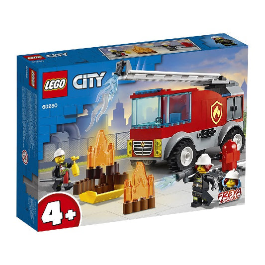 Confezione originale Lego con loghi city autopompa con scala colori rosso bianco azzurro